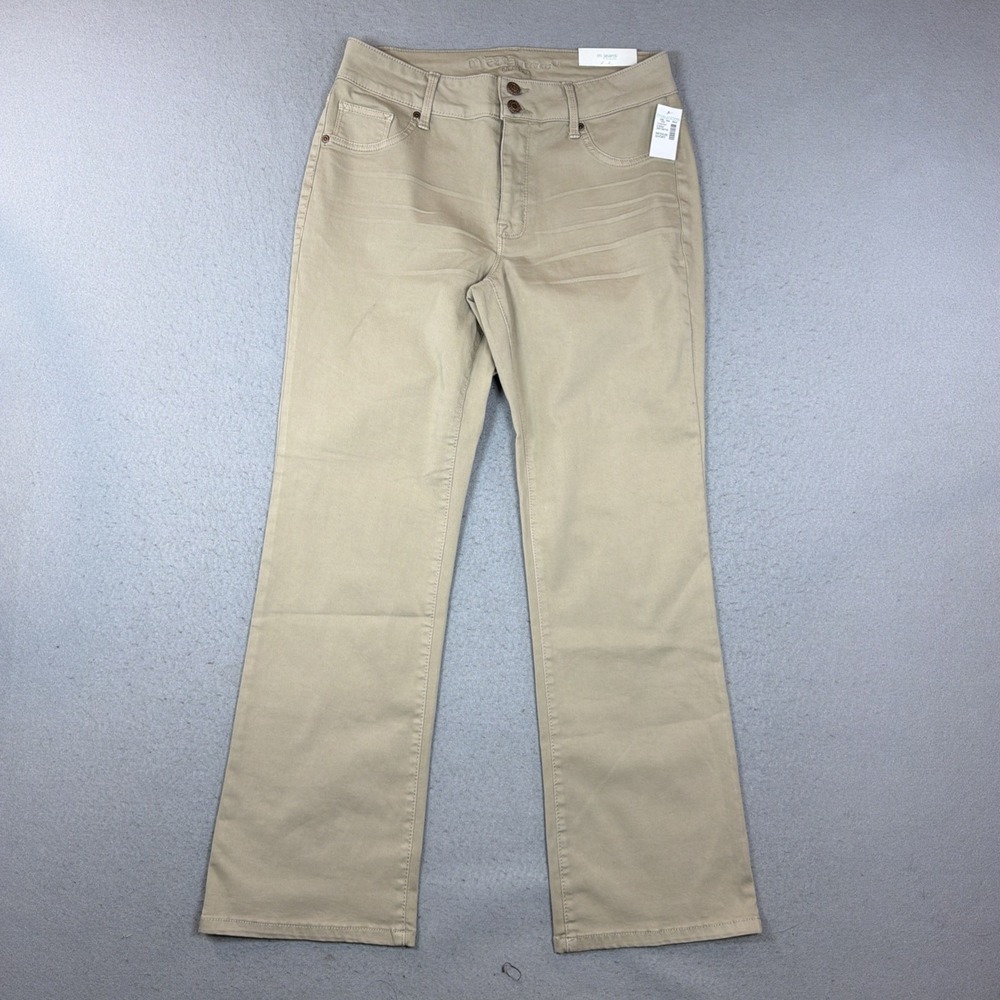 Maurices M Jeans High Rise Slim Boot Stretch Size Medium Short Khaki NWT